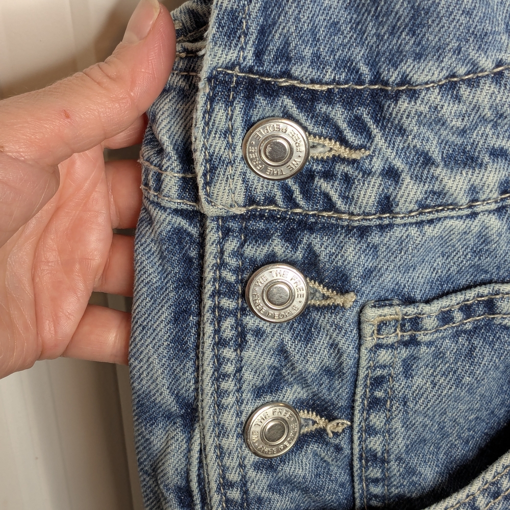 We The Free Light Blue Denim Overalls XS - Picture 3 of 5
